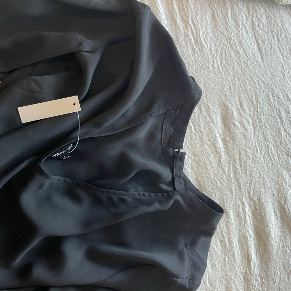Madewell black blouse